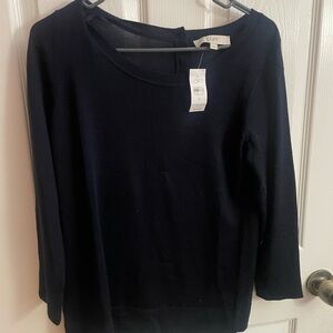 LOFT Deep Navy Knit Top